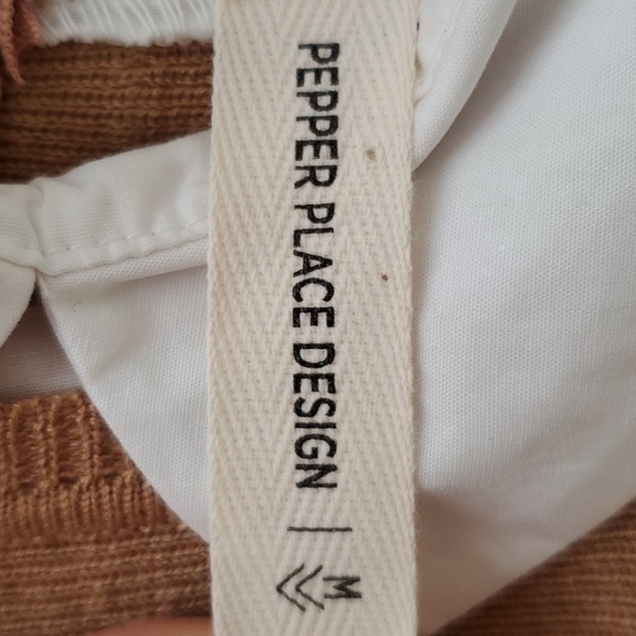 Pepper Place Design Tan Collared Sweater Dress - Picture 3 of 6